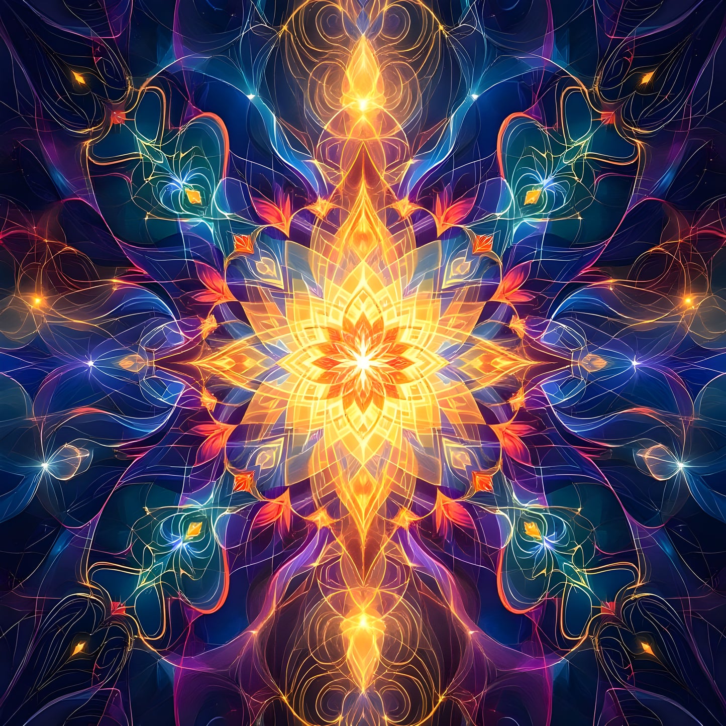 Healing Mandala for Balance and Restoration-Photo Cushion 40 x 40 cm