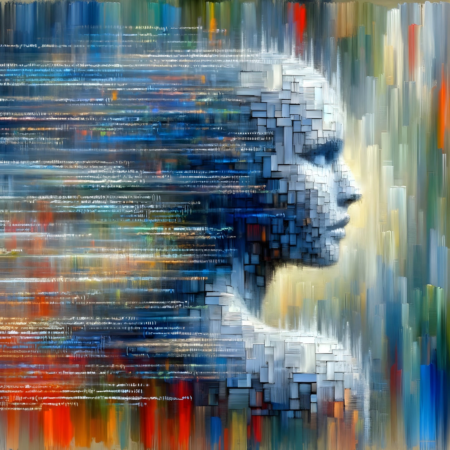 Digital Genesis  – The Code of Creation -Photo Cushion 40 x 40 cm