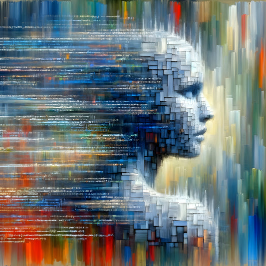 Digital Genesis Canvas – The Code of Creation- Canvas 40 x 40 cm