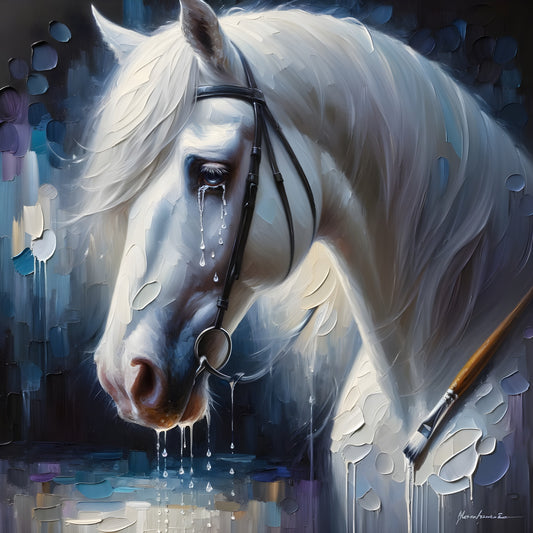 The Painted Tears of the White Horse- Photo Cushion 40 x 40 cm