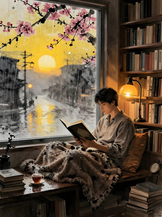Raindrops & Reverie-Canvas 80 x 60 cm