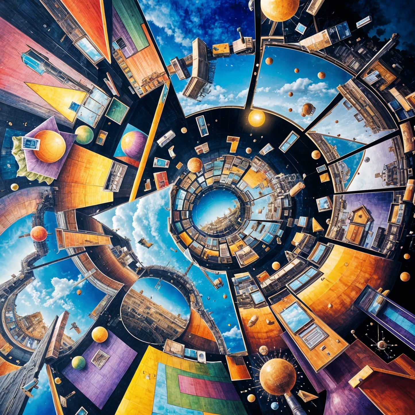 Portal Kaleidoscope-Canvas 40 x 40 cm