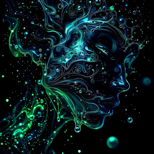 Woman in Black-Acrylic Glass 60 x 60 cm