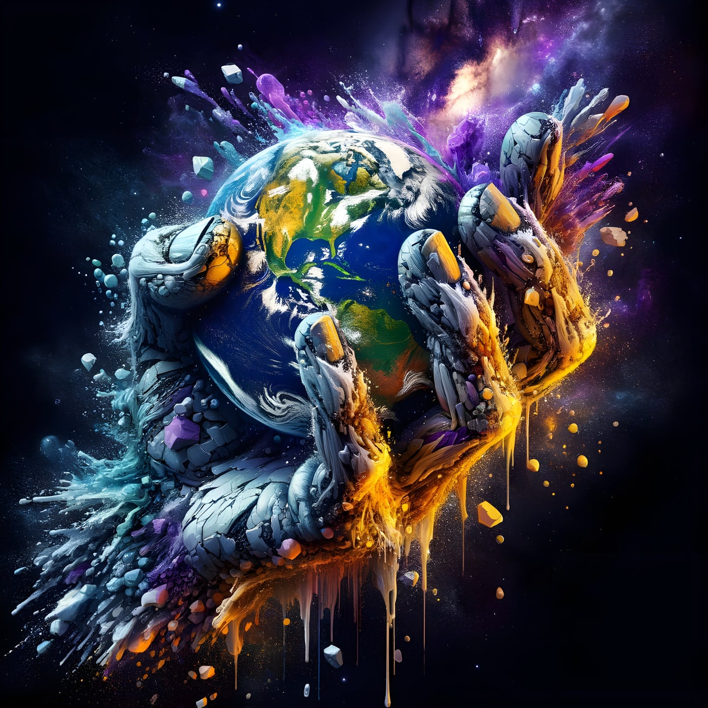 Cosmic Grasp-Canvas 60 x 60 cm